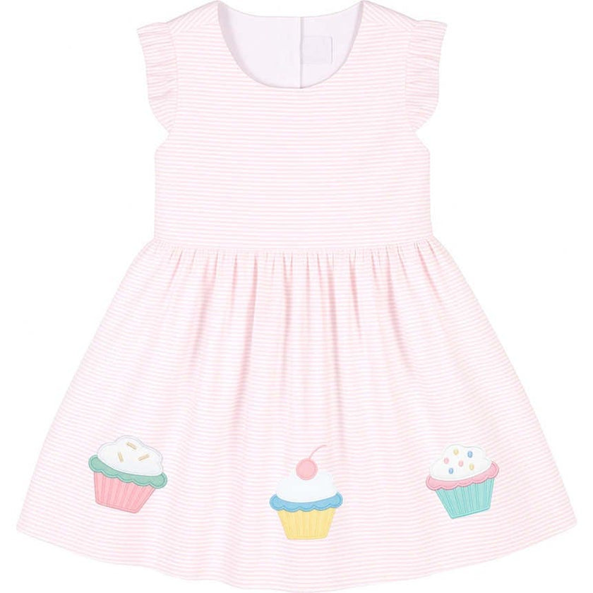 Seersucker Dress with Cupcakes