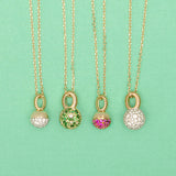 Revel Small Bobble Charm Necklace - Tsavorite