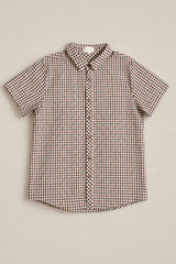 Mens James Shirt in Chestnut Gingham