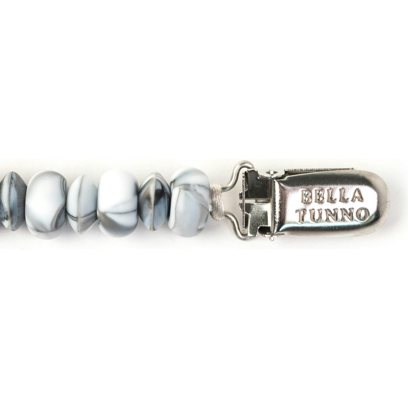 Black Marble Pacifier Clip