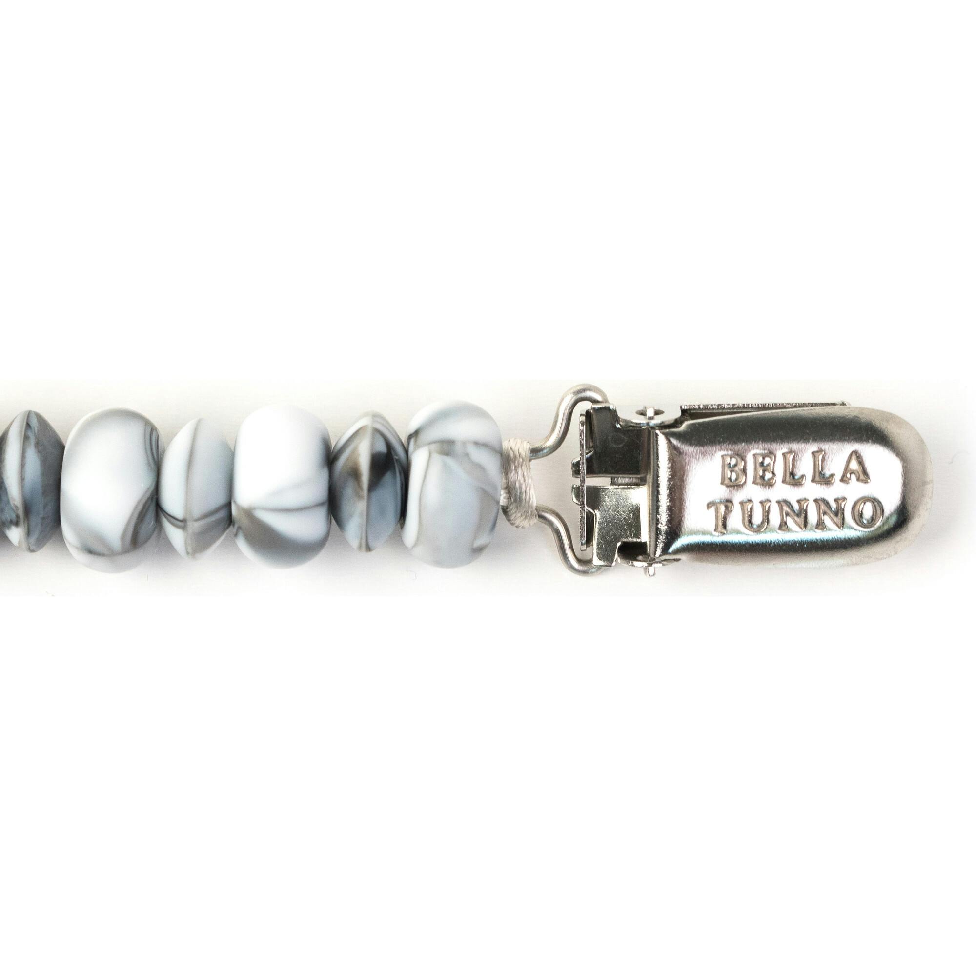 Black Marble Pacifier Clip