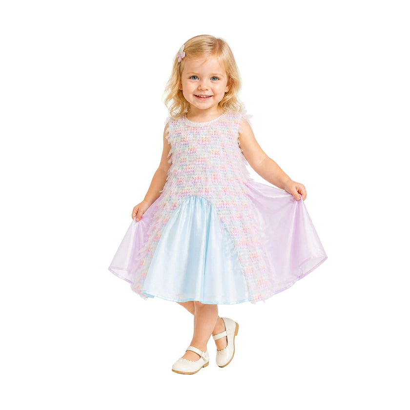 Multicolor Rainbow Quilted Dress