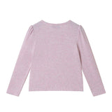 Girls Speckled Long Sleeve Tee| Pink Flowers