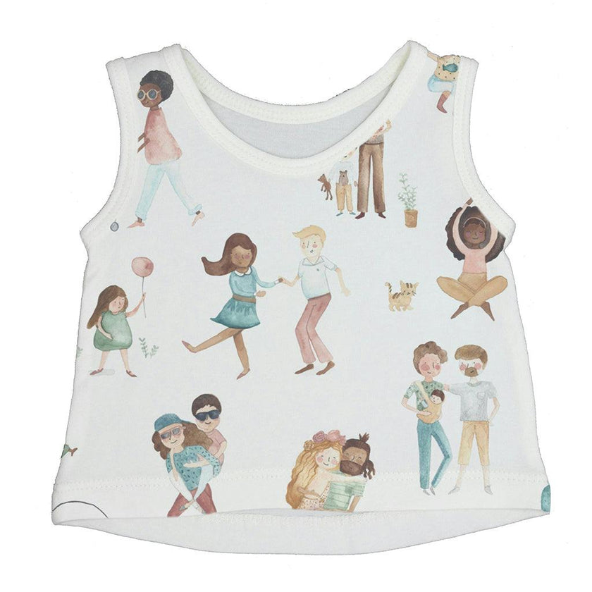 Cream Humans Tank Top