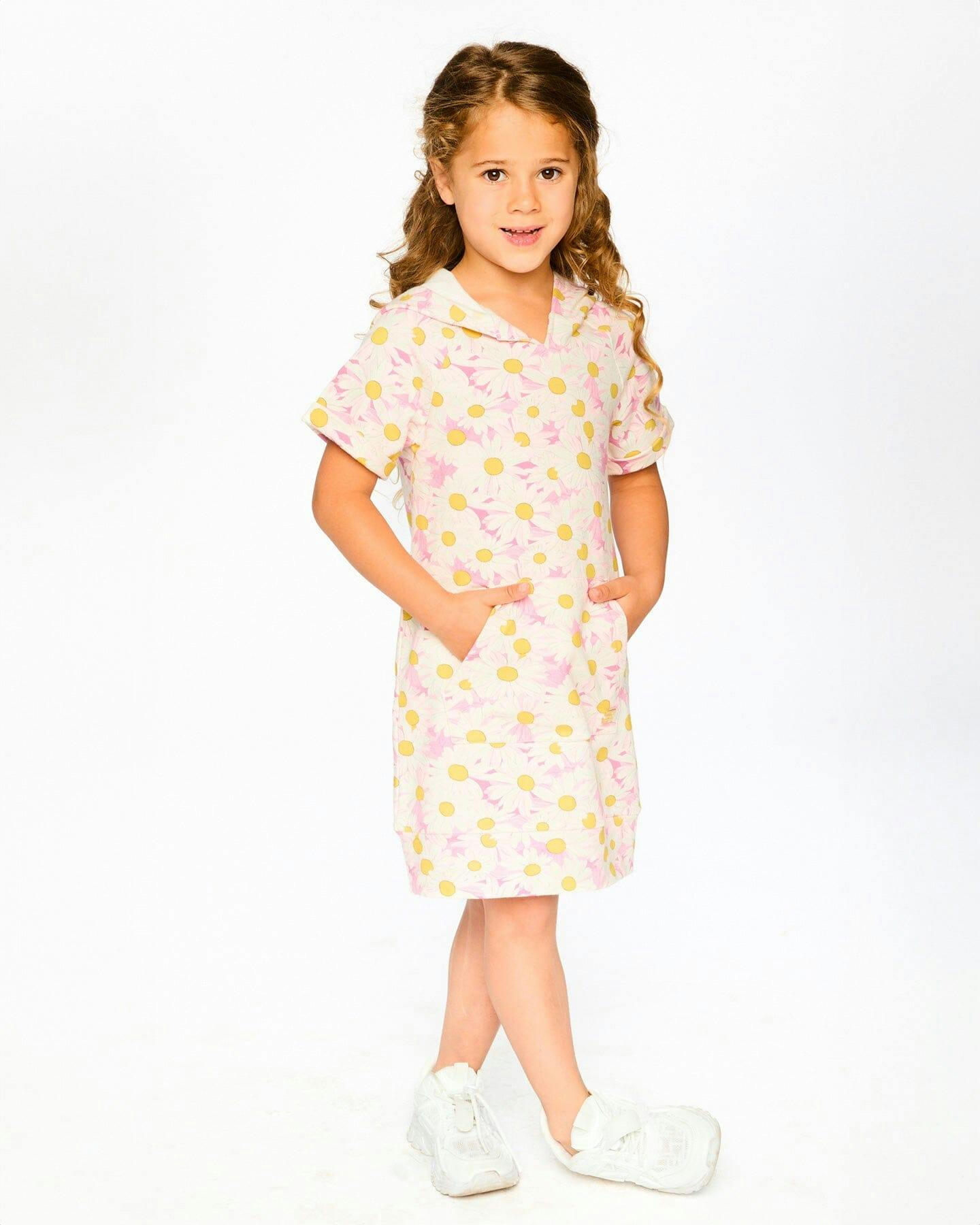 French Terry Hooded Dress