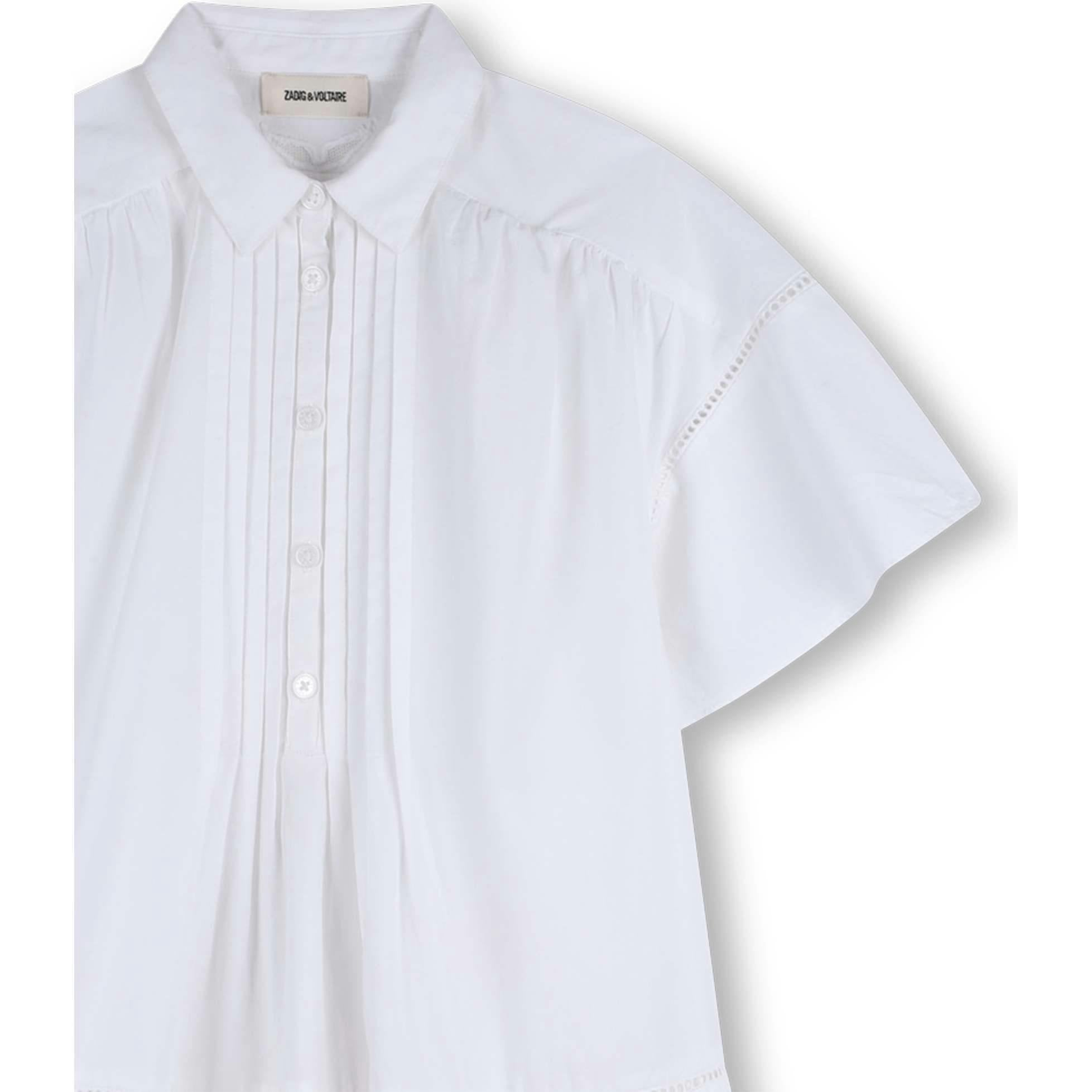 ZADIG & VOLTAIRE Poplin Pleat Dress - White