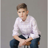 Linen Long Sleeve Button Down Shirt, Purple