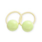 Button & Flower Hair Tie Set