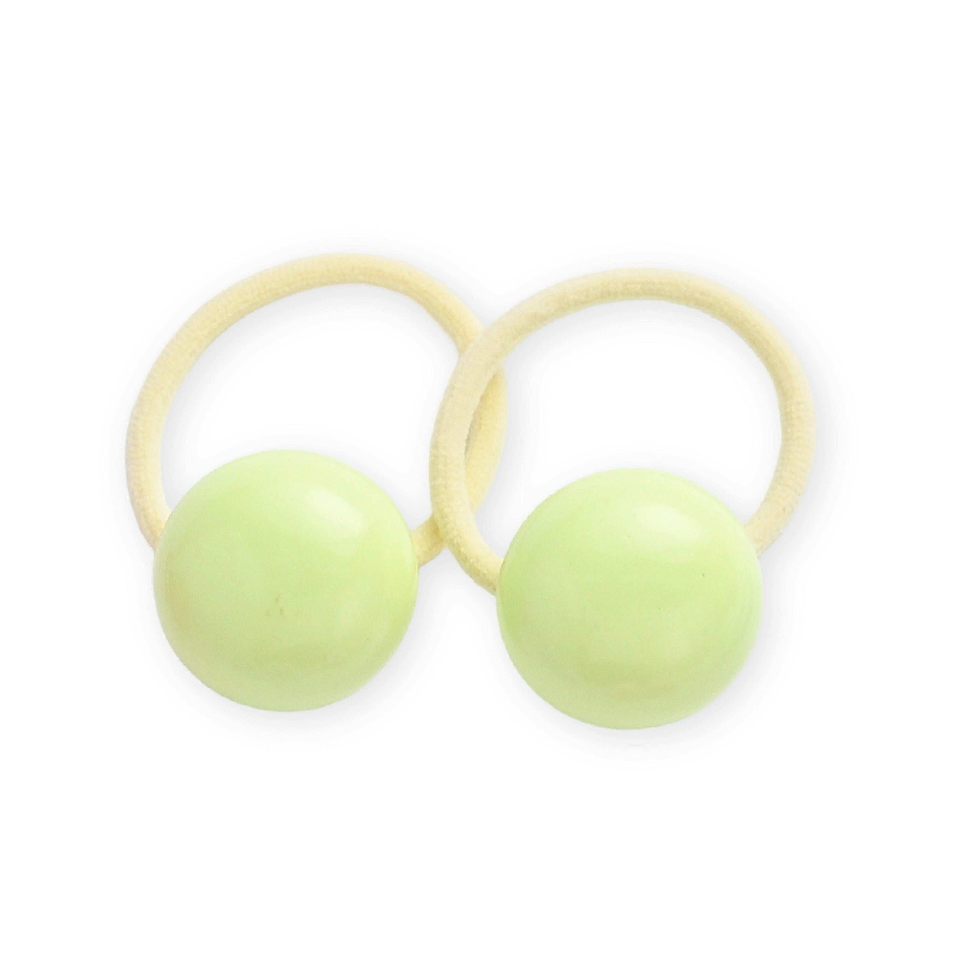 Button & Flower Hair Tie Set
