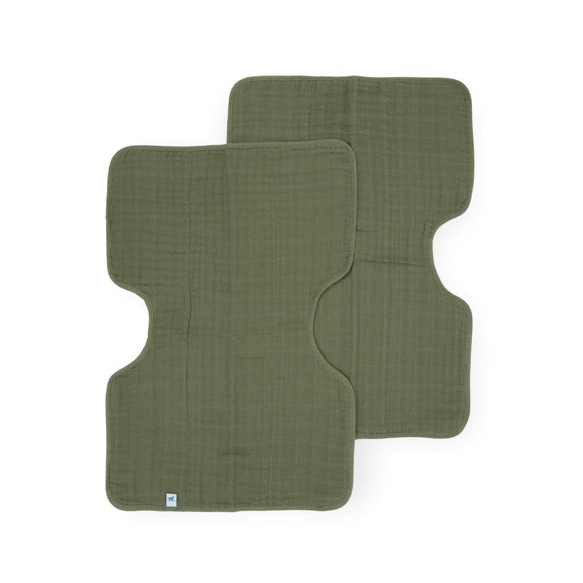 Cotton Muslin Burp Cloth 2 Pack - Fern