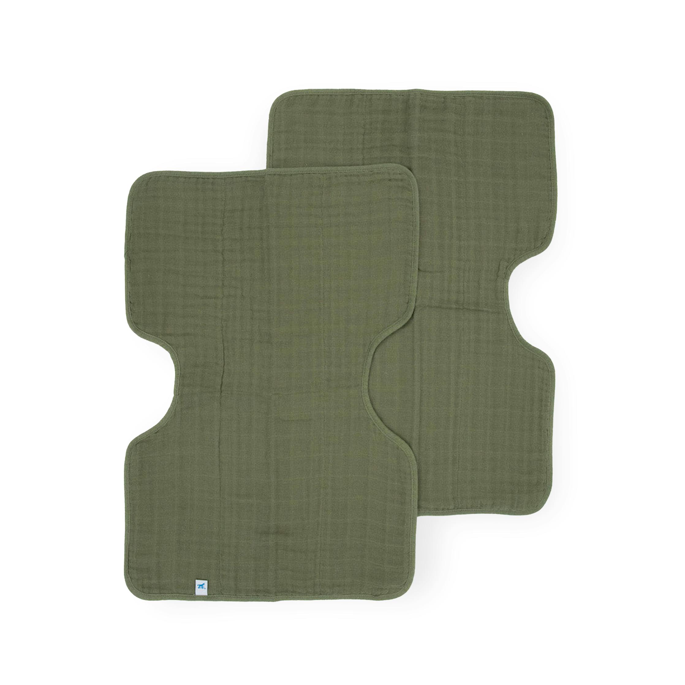 Cotton Muslin Burp Cloth 2 Pack - Fern