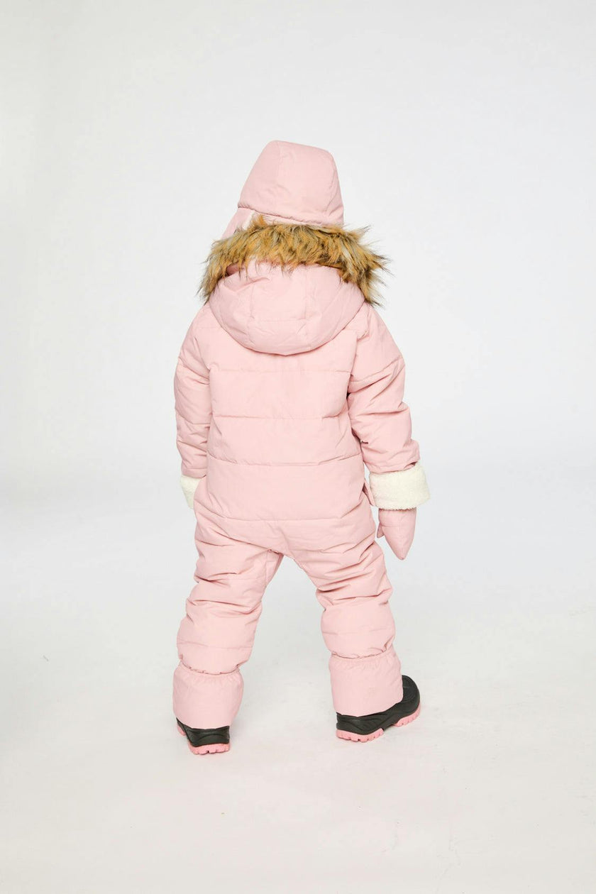 Baby Snug One Piece Snowsuit Adapted For Car Seats Pale Dusty Pink