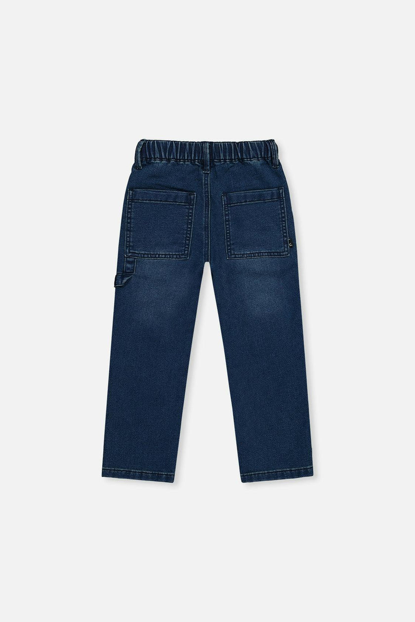 French Terry Denim Pants Navy Blue