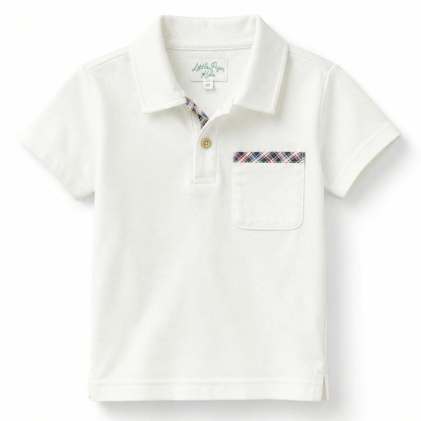 Archie Polo - Off White & Plaid