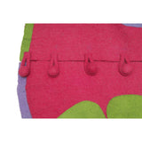 Handmade Retro Flowers Pink Christmas Tree Skirt Felt 60"