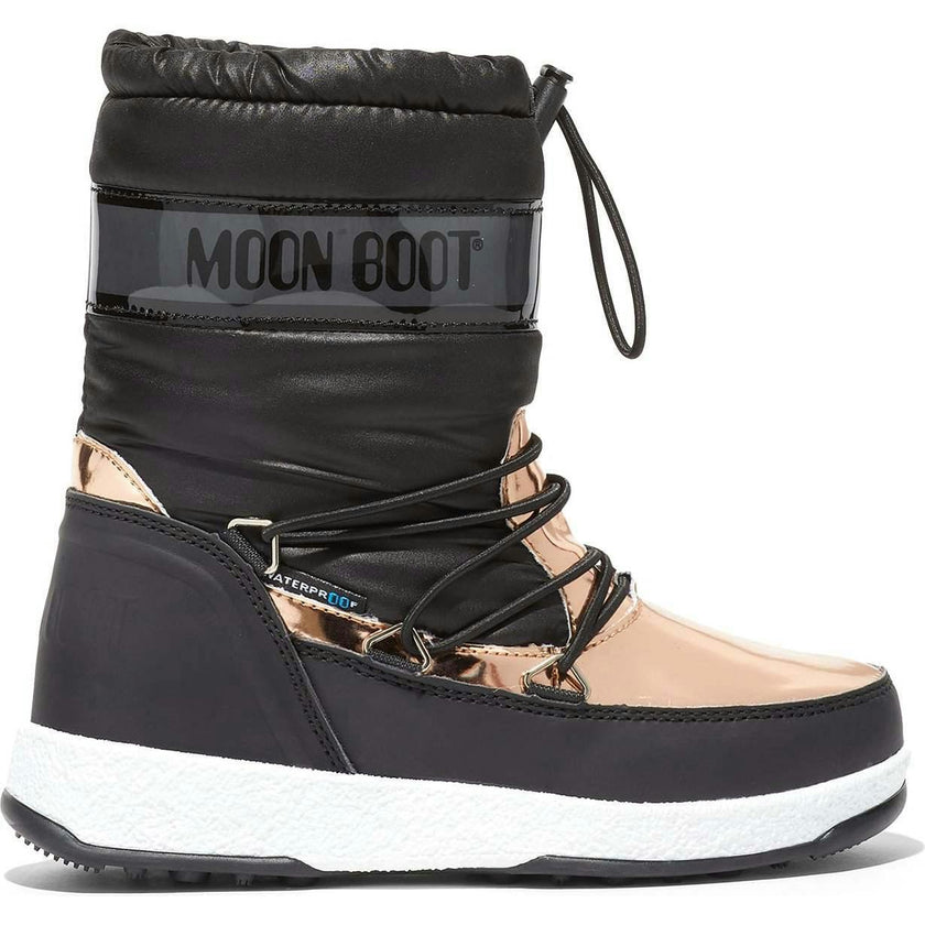 MOON BOOT Protecht Junior Black and Gold Nylon Boots
