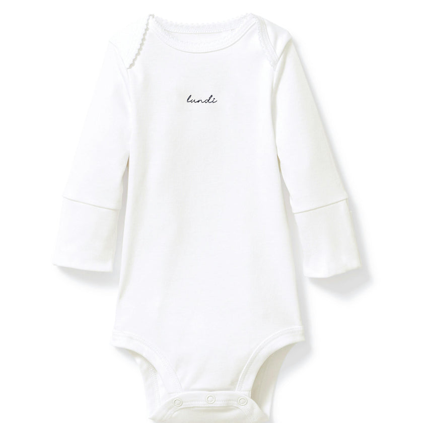 Baby's Pima Long Sleeve Onesie Set in French Lessons Blue