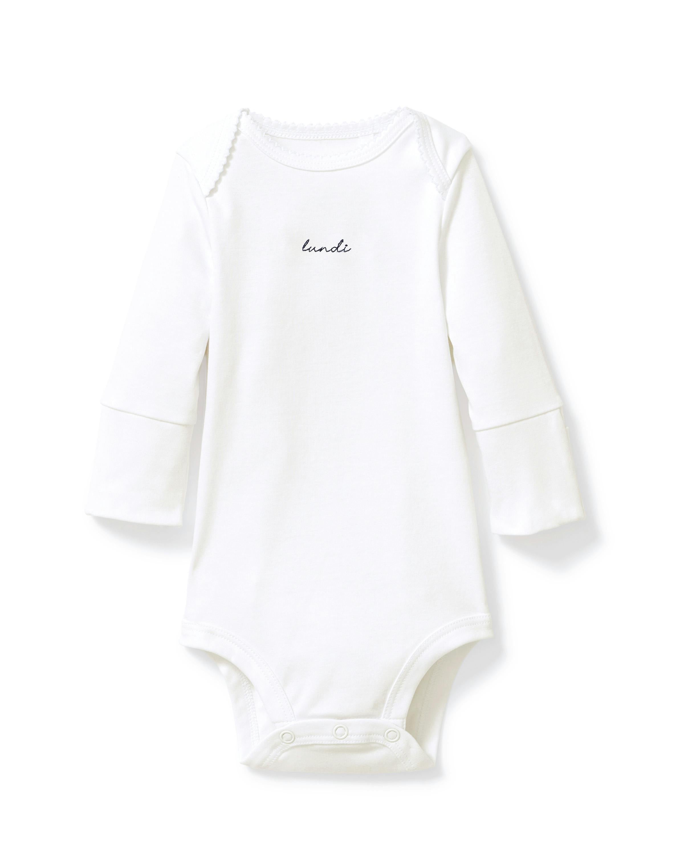 Baby's Pima Long Sleeve Onesie Set in French Lessons Blue