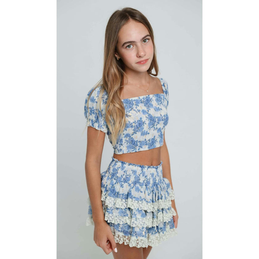 Coco Skirt in Blue Reverie