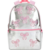 Silver Sequin Bows Backpack