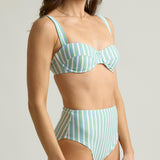 women's tamarin stripe cup bikini top