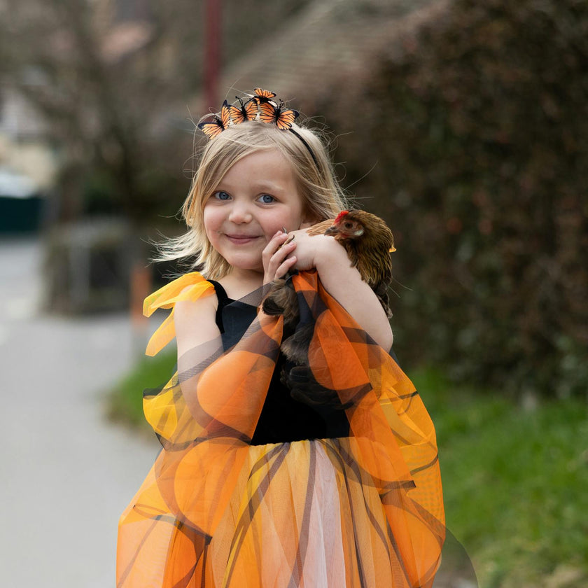 Butterfly Twirl Dress with Wings & Headband