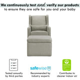 Adrian Swivel Glider with Storage Ottoman