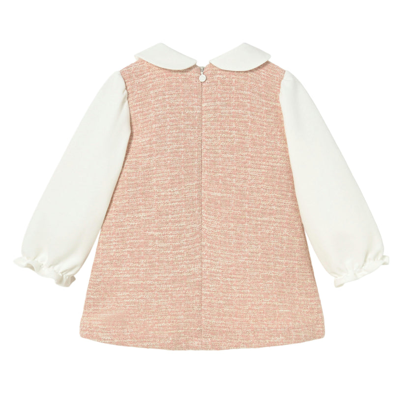 Pink Textured Baby Dress