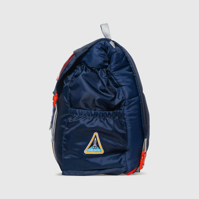 Sleep-N-Pack™ – Big Kid Size | NASA Official Logo & Patches | 2-in-1 Backpack & Sleeping Bag with Cozy Fleece Liner - NAVY