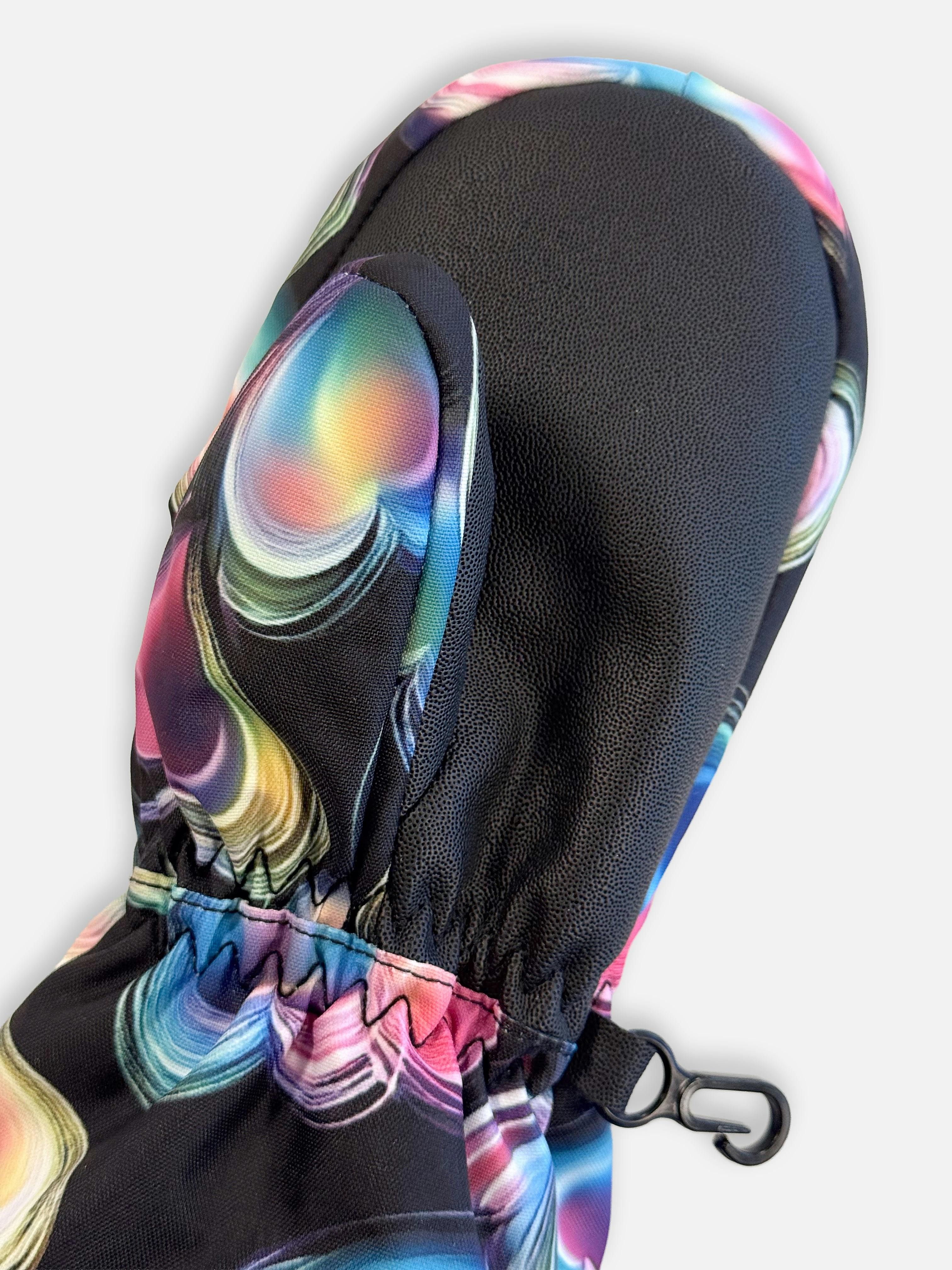 Play Winter Mittens Black Heart Print