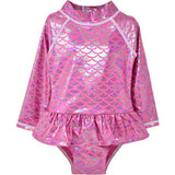 UPF 50+ Alissa Infant Ruffle Rash Guard Swimsuit