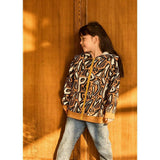 Abstract Alphabet Zip Hoodie