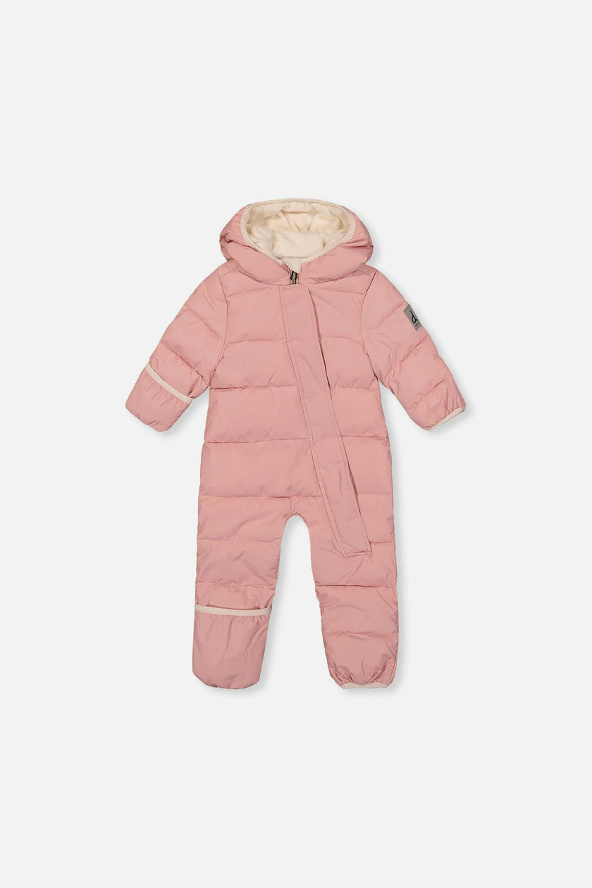 Baby Cloud One Piece Snowsuit Adapted For Car Seats Pale Dusty Pink