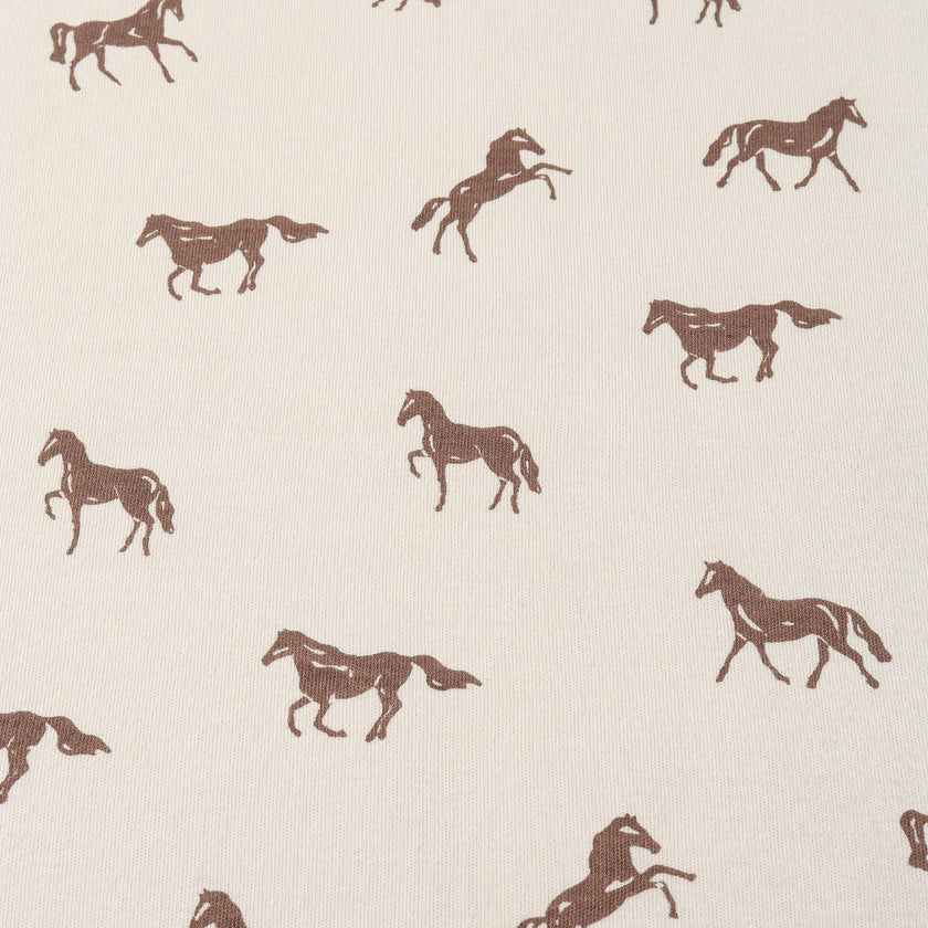 Organic 2-Way Zip Romper - Horses