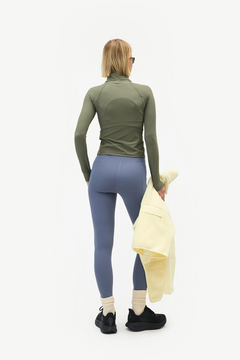Julie Quarter Zip Top, Kalamata