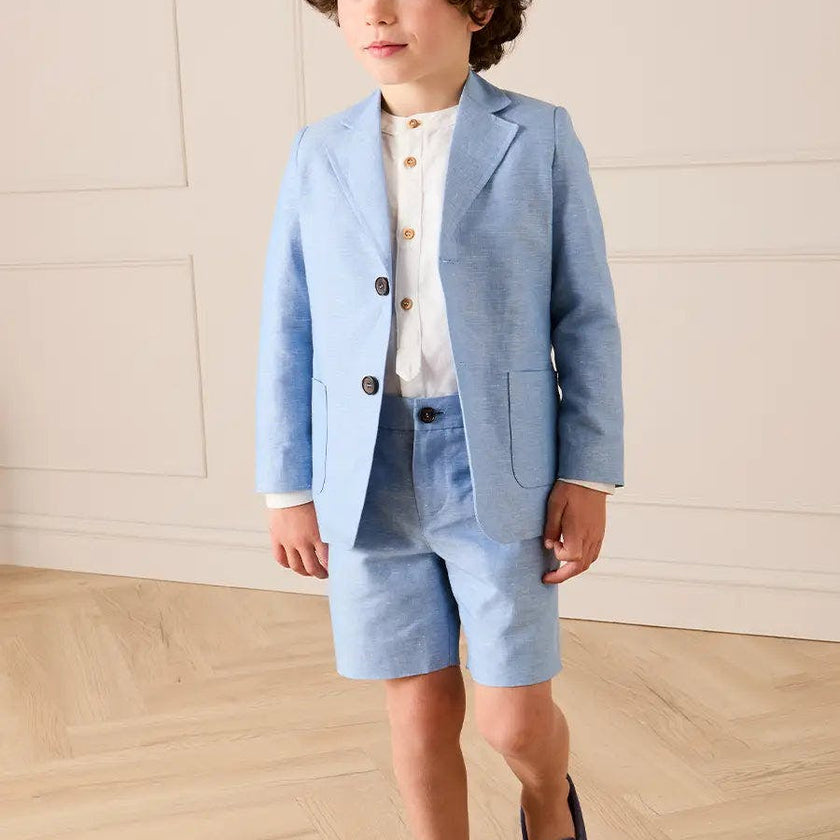Plain Patch Pocket Blazer in Sky Blue (4- 10yrs)