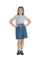 Striped Tag Applique Top