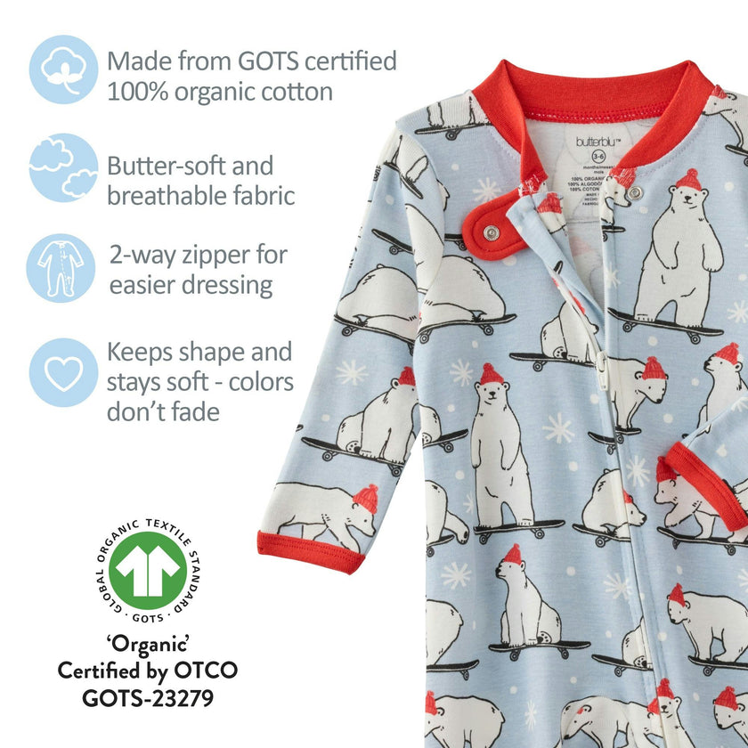 SCOUT Sleep & Play Baby Boys Pajamas