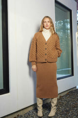 SAGE CARDI | RICH CAMEL