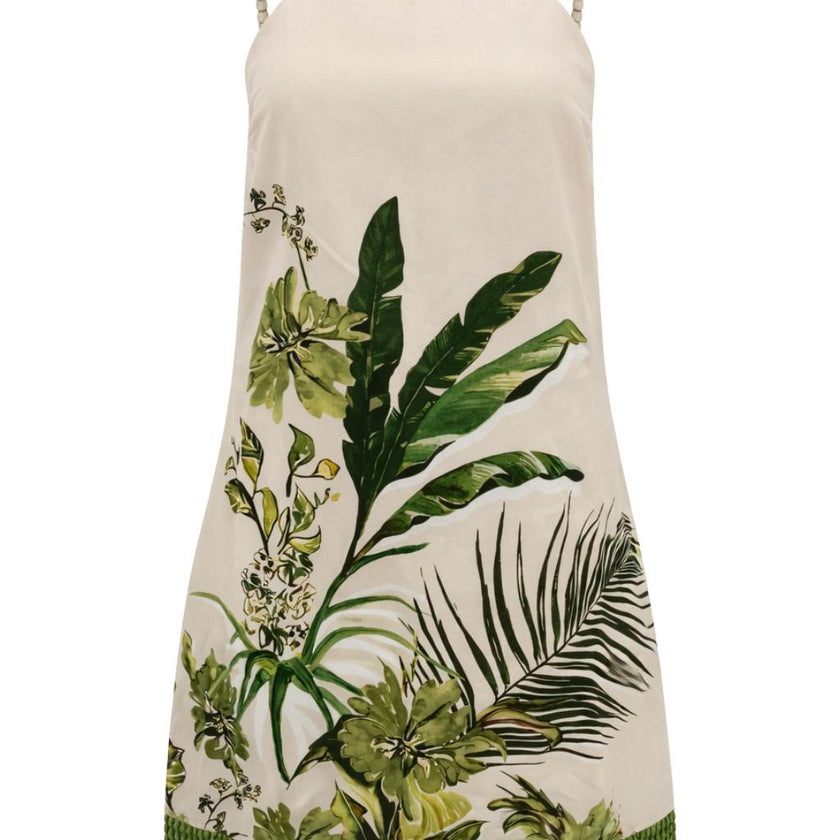 Parker Neutral Botanical Mini Dress