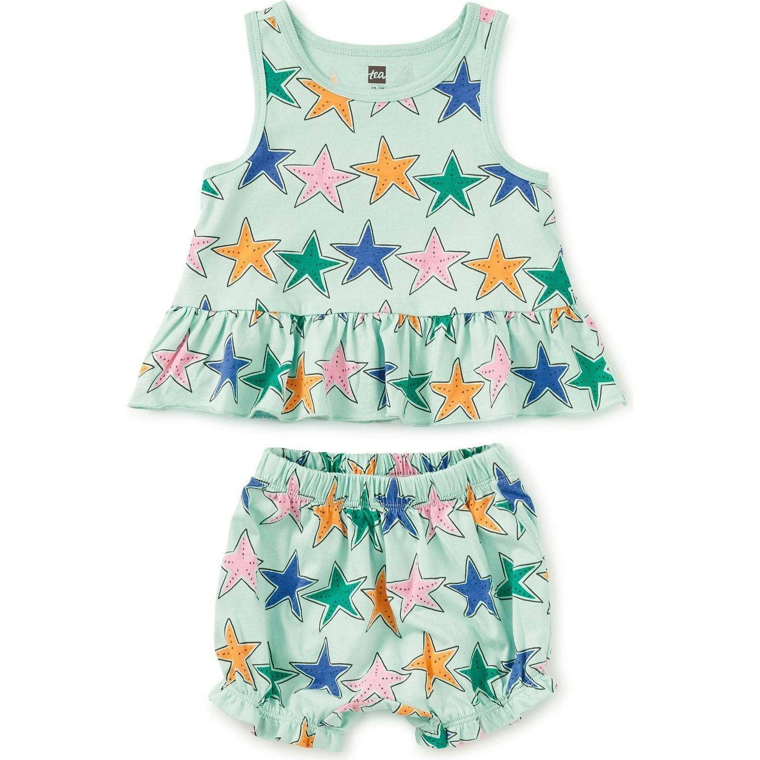 Tank Ruffle Baby Set, Green