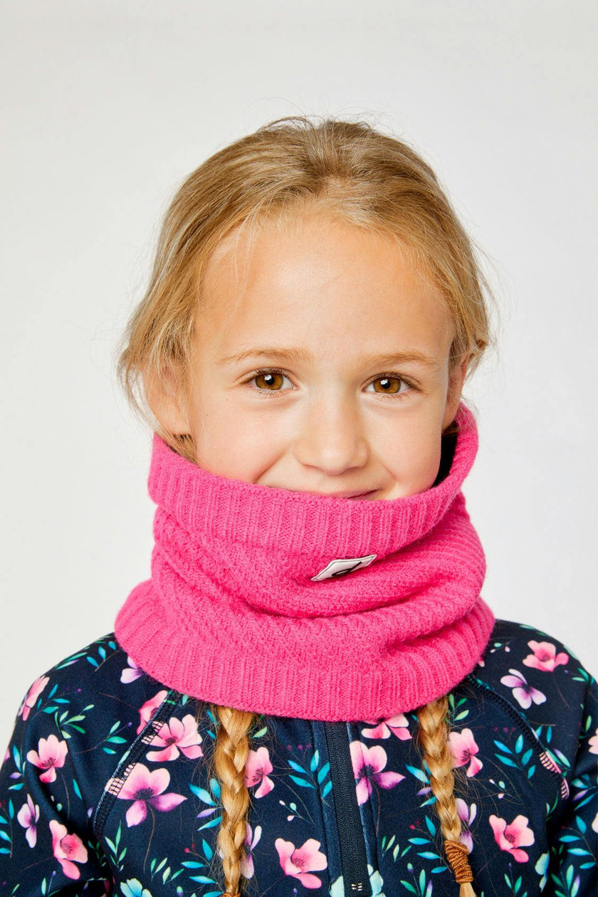 Winter Knit Neckwarmer Bright Pink