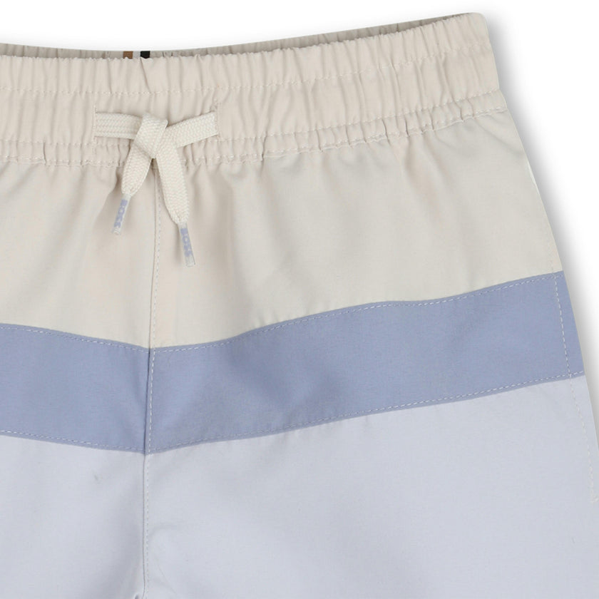 Beige & Blue Swimshorts