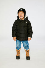 Winter Jacket Adapted For Car Seats Black