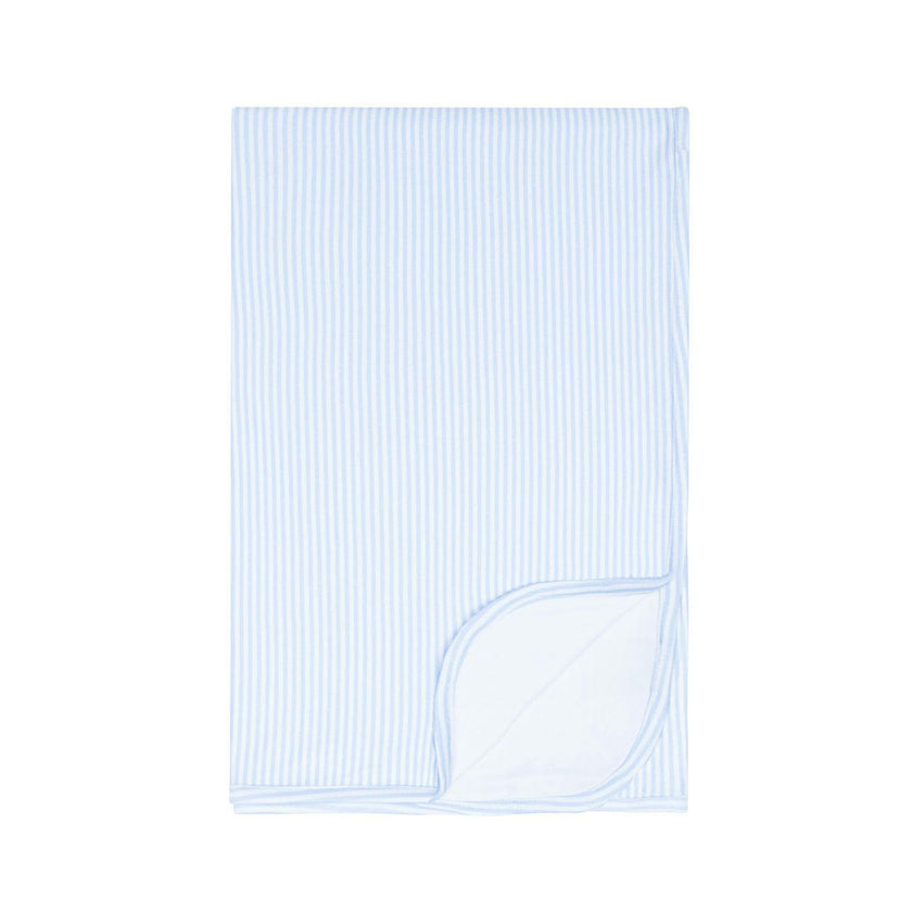 baby powder blue stripe blanket
