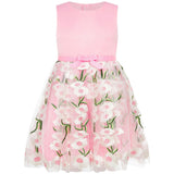 Margarita Embroidered Tulle And Satin Occasion Party Dress