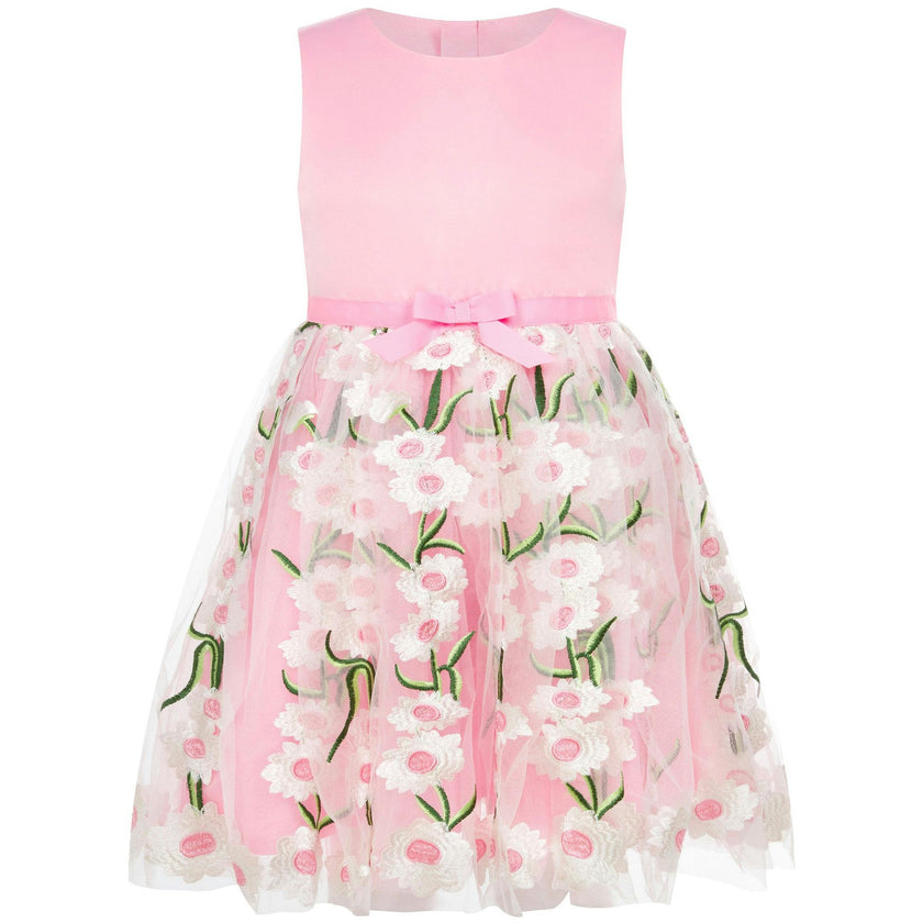 Margarita Embroidered Tulle And Satin Occasion Party Dress
