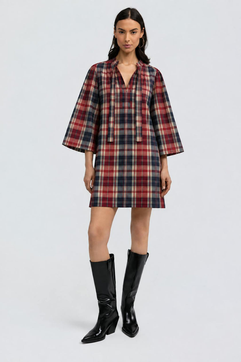 Phoebe Dress - Hearth Plaid