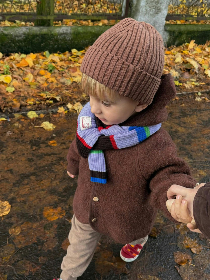 children's merino wool scarf - fun stripes