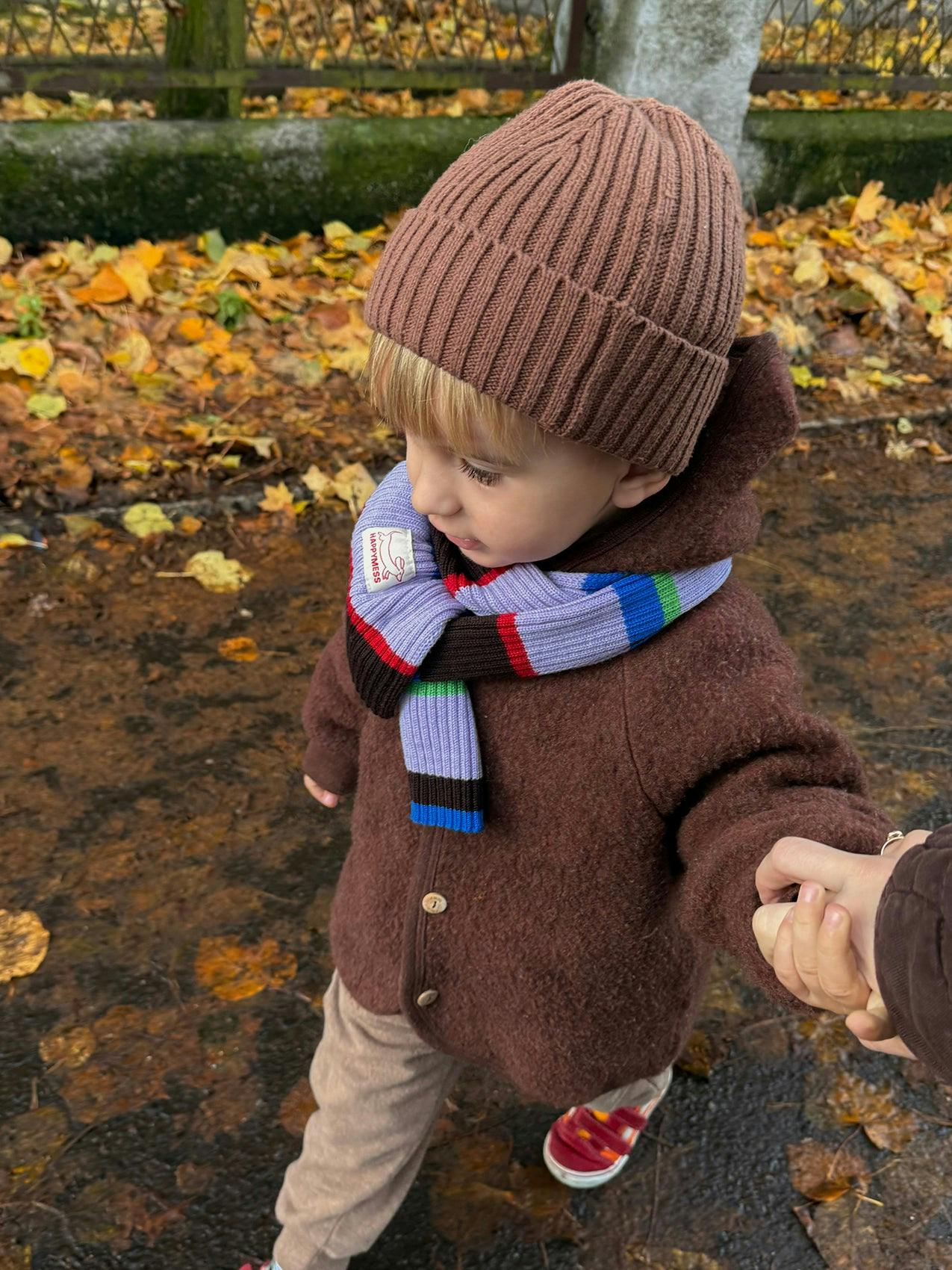 children's merino wool scarf - fun stripes